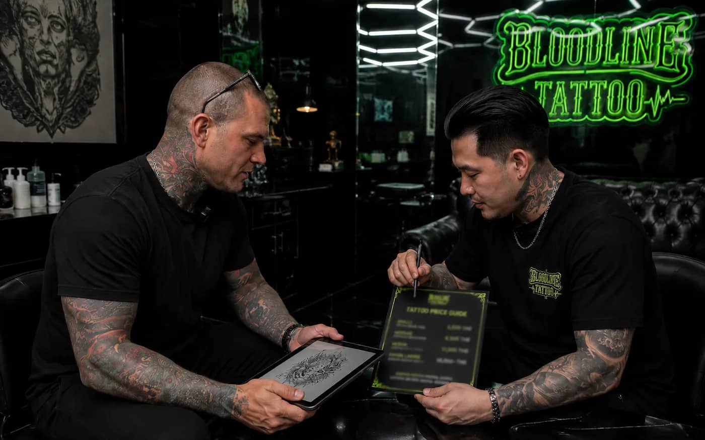 Transparent tattoo pricing consultation in Bangkok