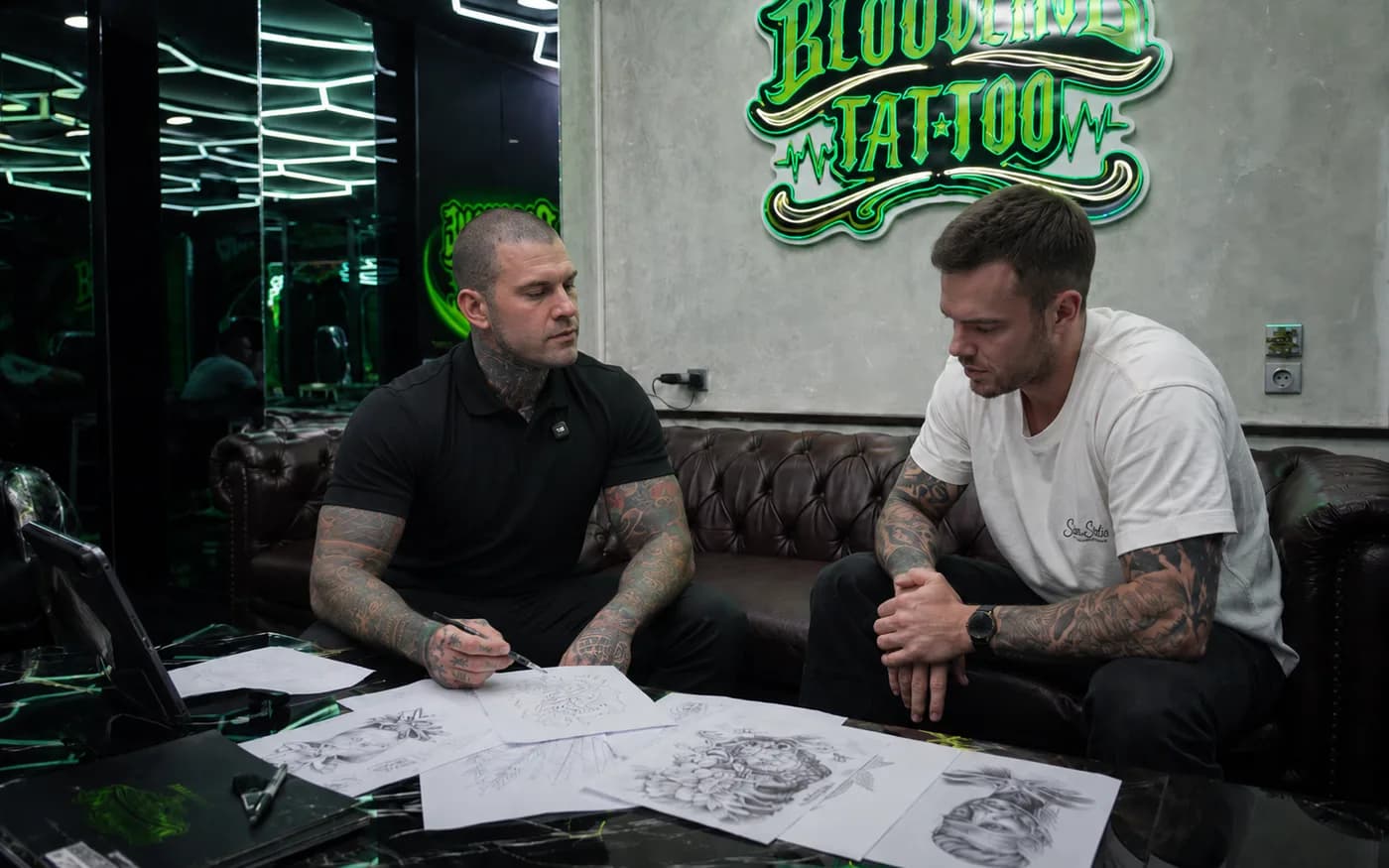 Tattoo consultation in Bangkok studio before booking