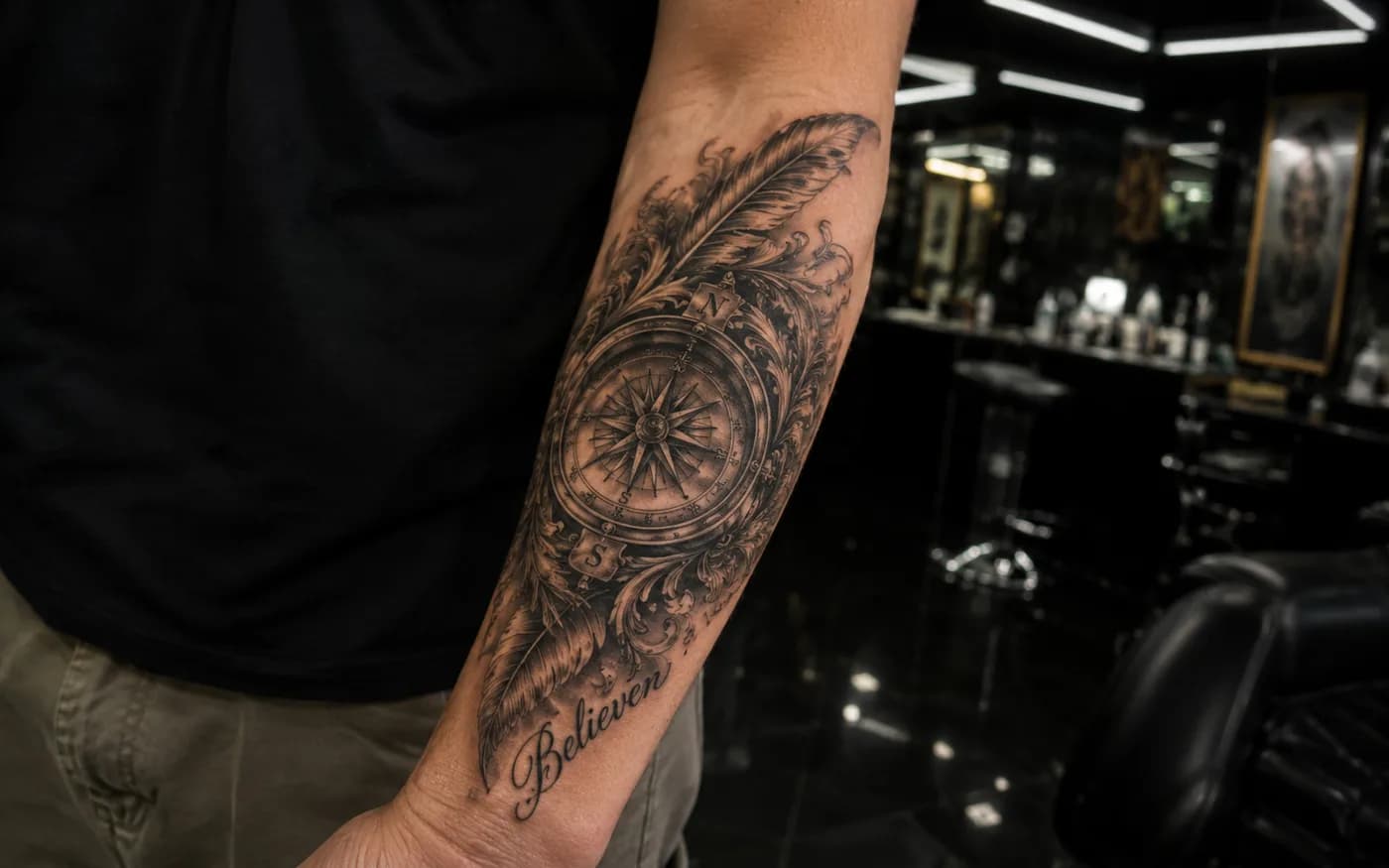 Healed tattoo result from Bloodline Tattoo Phuket